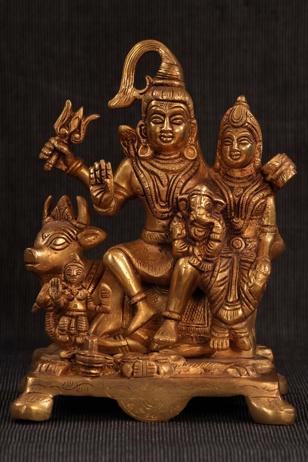 Image of Brass Shiva Parivar statue